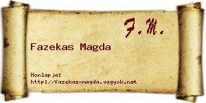 Fazekas Magda névjegykártya